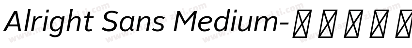 Alright Sans Medium字体转换
